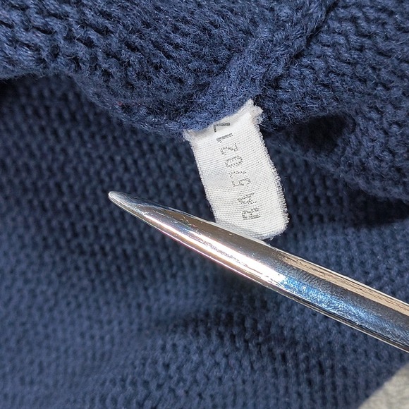 Vintage Venezia Jeans Sweater Women 22 24 Blue Paint Splatter Knit 90s Oversized - Picture 3 of 8